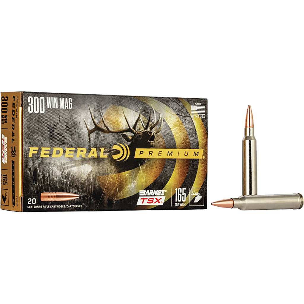 Federal Premium 300 Win Mag 165 gr Barnes TSX Ammo