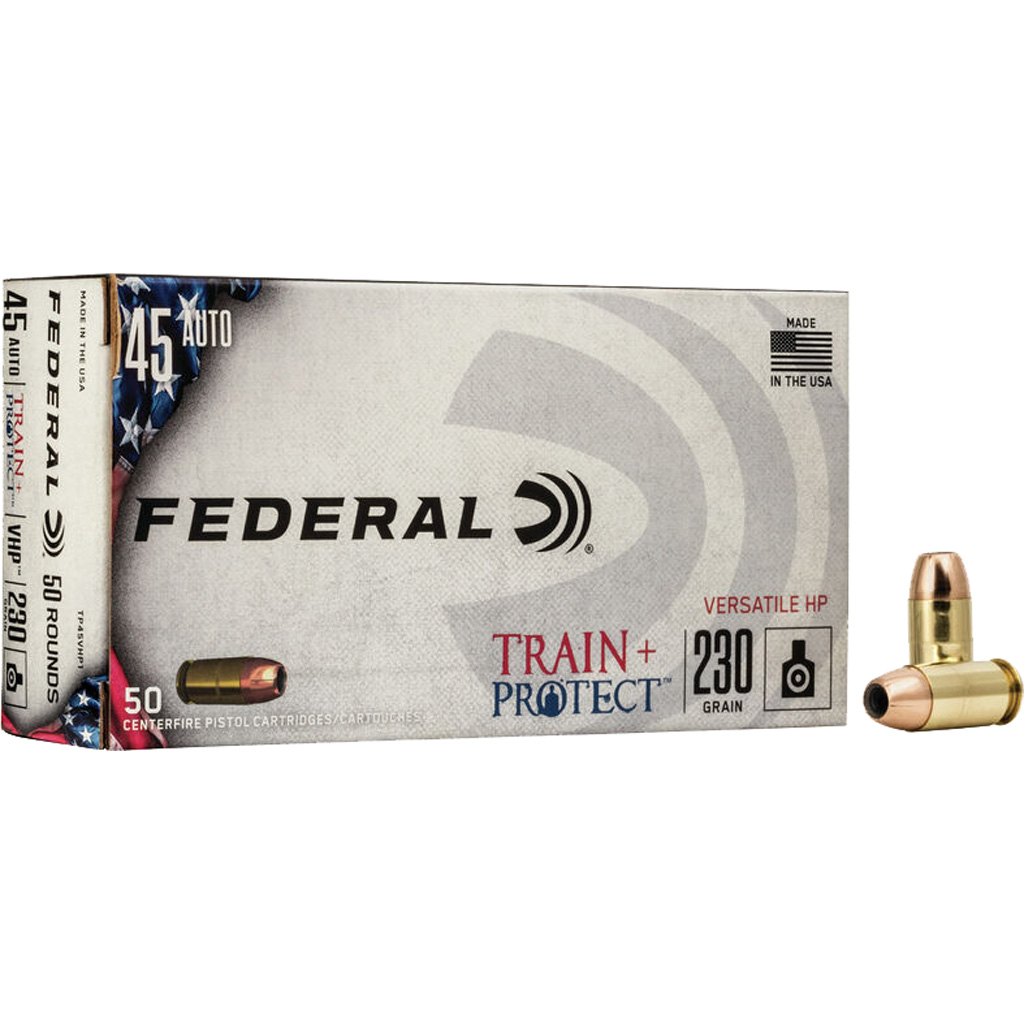 Federal Train + Protect TP45VHP1 .45 ACP 230gr VHP (50 Rounds)