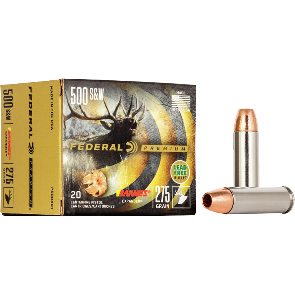 Federal Premium Barnes Expander 500 S&W Mag 275 Grain Handgun Ammo