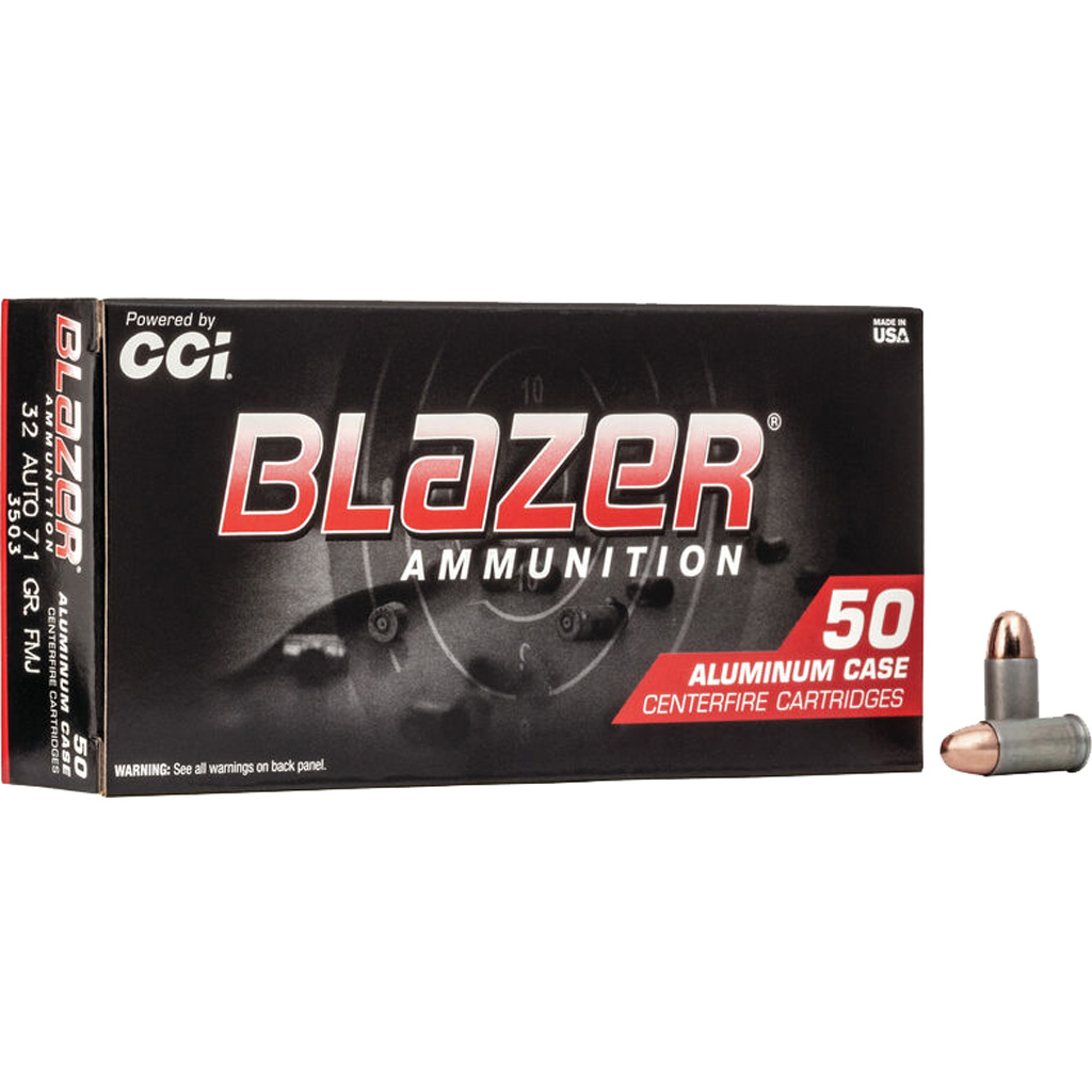 CCI Blazer 3503 .32 ACP 71gr TMJ FMJ Handgun Ammunition