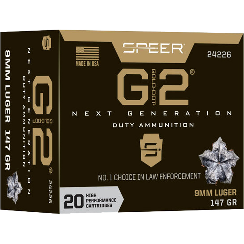 Speer Gold Dot G2 9mm Luger 147gr JHP (24226)