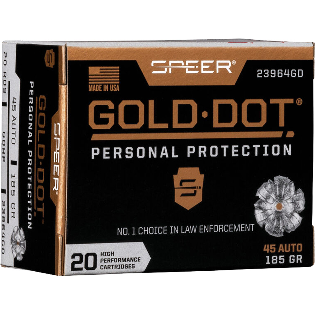 Speer Gold Dot Personal Protection .45 ACP 185gr Hollow Point (20 Rounds)