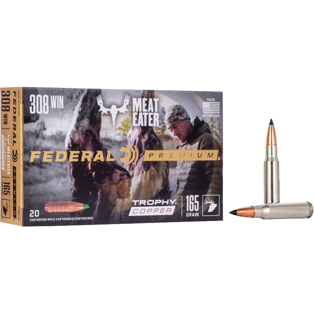 Federal Premium Trophy Copper .308 Winchester 165gr Rifle Ammunition (20 Rounds)