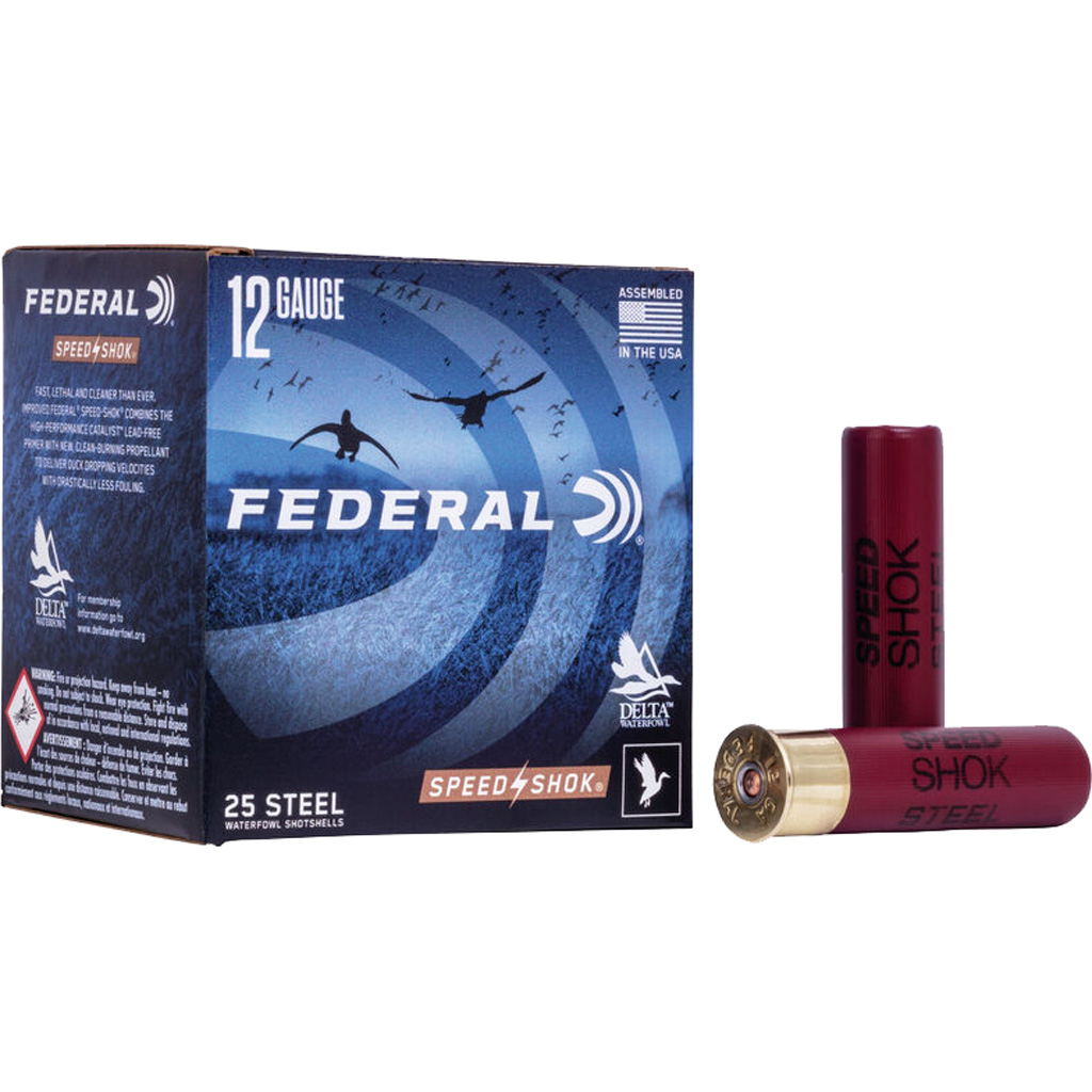 Federal Speed-Shok WF133 4 12 Gauge 3-1/2" #4 Steel Shotshell (25 Rounds)
