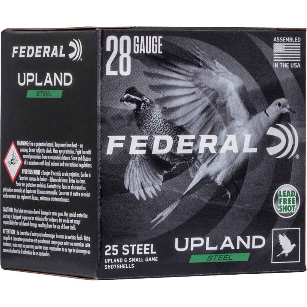 Federal Field & Range Steel 28 Gauge Shotshell Ammo (2-3/4"), #6 Steel, 25 Rounds