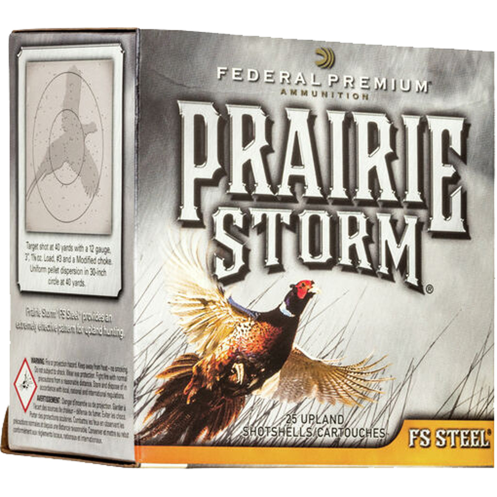 Federal Prairie Storm FS Steel 20 Gauge 3" 7/8 oz #4 Steel Shot Ammunition (25 Rounds)