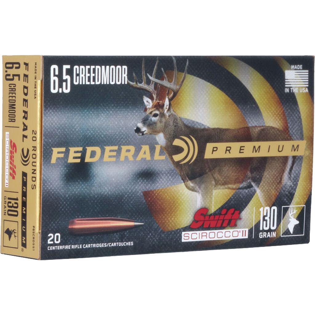 Federal Premium Swift Scirocco II 6.5 Creedmoor 130gr Polymer Tip (20 Rounds)