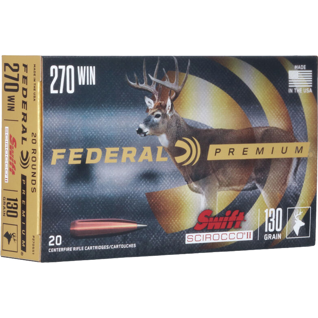 Federal Swift Scirocco II .270 Winchester 130gr Polymer Tip (Box of 20)
