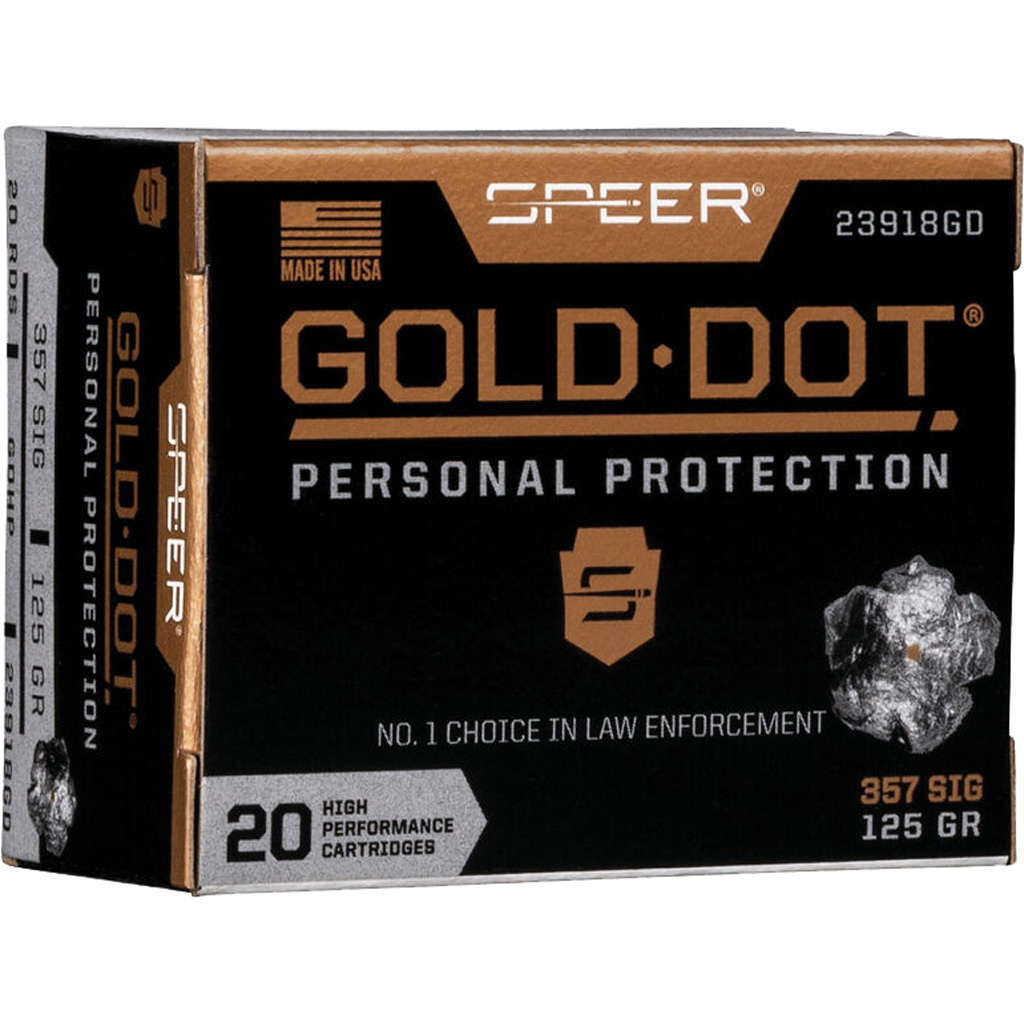 Speer Gold Dot Personal Protection .357 Sig 125gr Hollow Point Ammunition