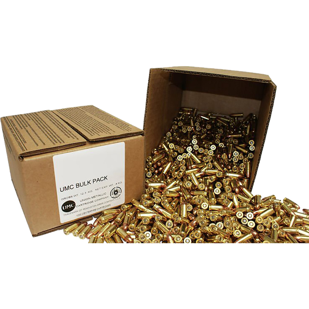 Remington UMC Bulk Pistol Ammo 9mm Luger 115 Grain FMJ (500 Rounds)