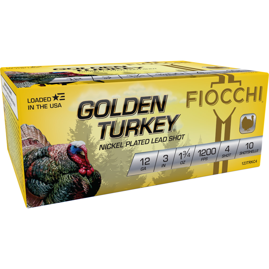 Fiocchi Golden Turkey Nickel Plated 12 Gauge Shotshells