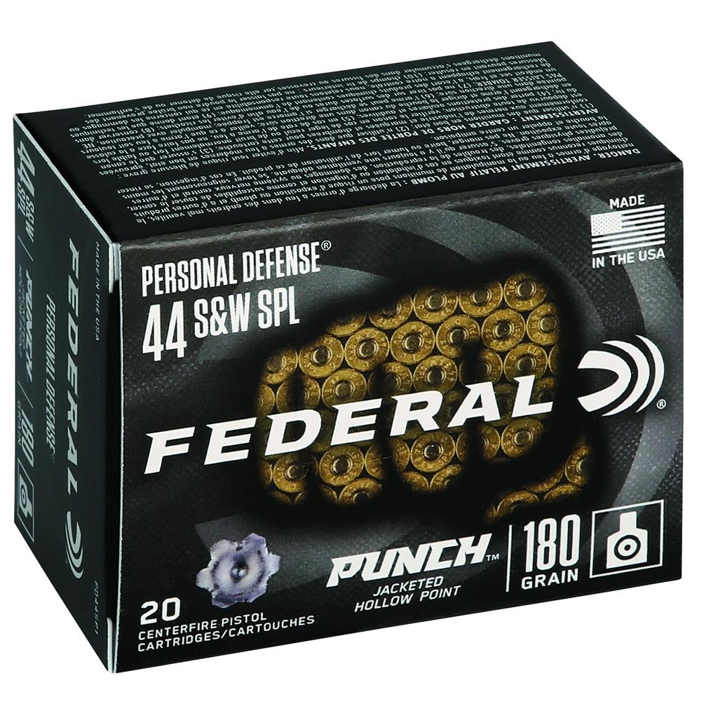 Federal Punch Personal Defense .44 Special 180gr Jacketed Hollow Point (JHP) Handgun Ammo (20 Rounds)