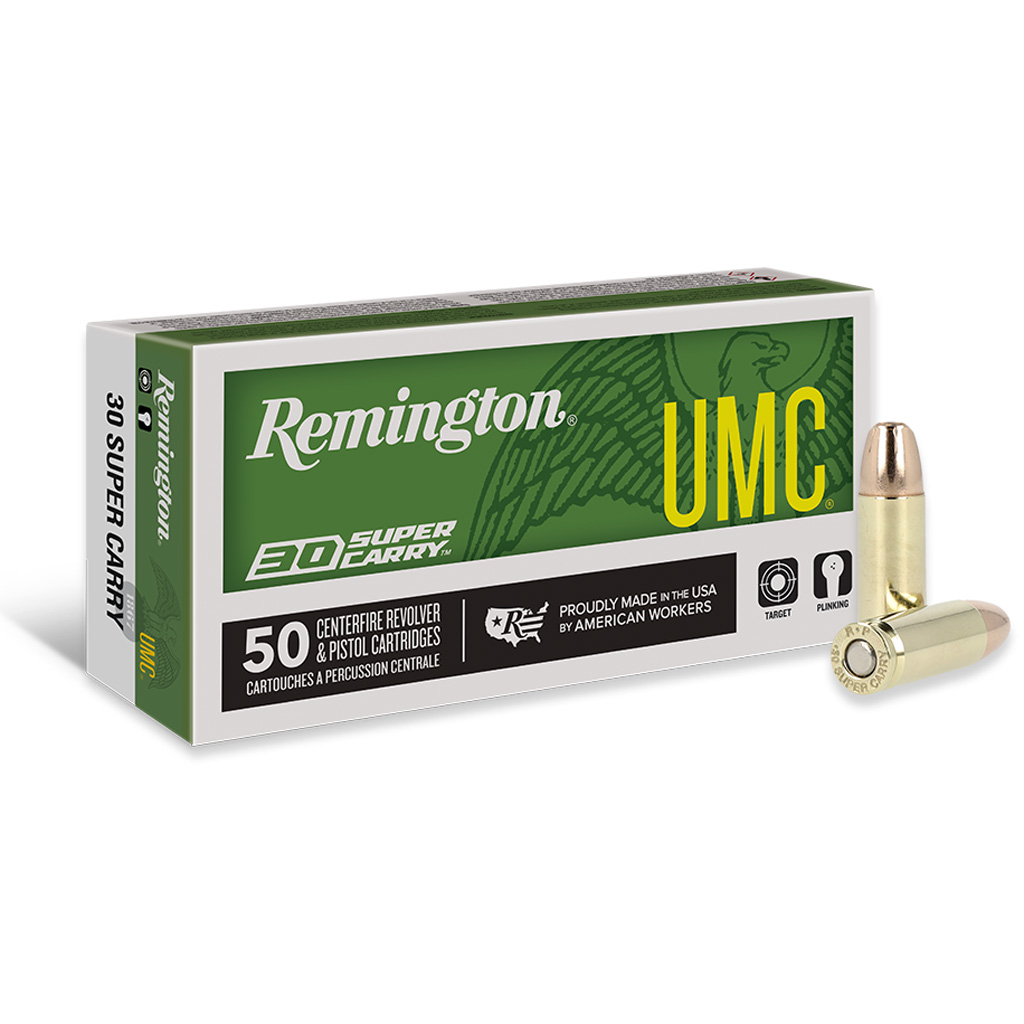 Remington UMC .30 Super Carry 100gr FMJ Ammo - 50 Rounds
