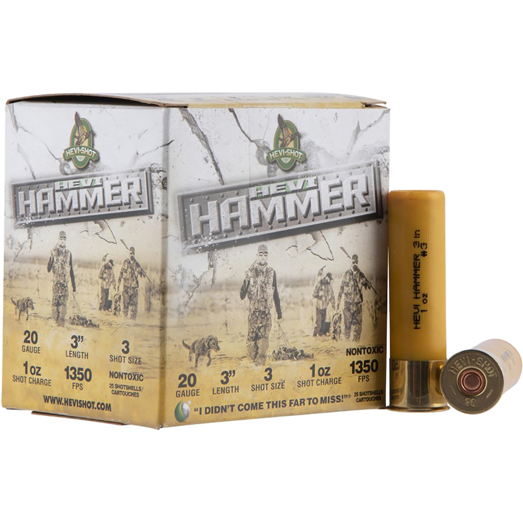 HEVI-SHOT Hevi-Hammer 20 Gauge 3" 1oz #3 Shotshell (25-Round Box, 10-Box Case)