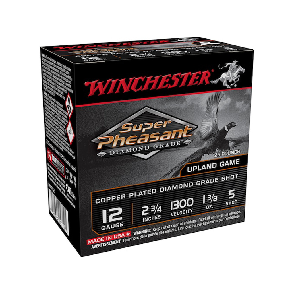 Winchester Super Pheasant Diamond Grade 12 Gauge 2.75 in #5 Shotshells (25 Rounds)