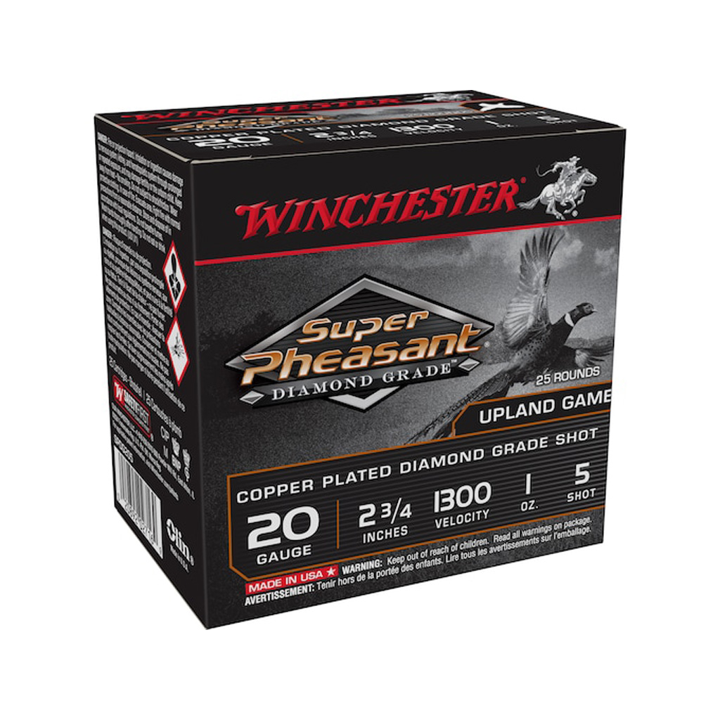 Winchester Super Pheasant Diamond Grade 20 Gauge 2-3/4" 1 oz #5 Shot 25-Round Box