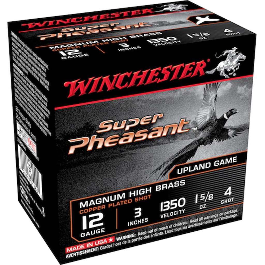 Winchester Super Pheasant Magnum High Velocity 12 Gauge 3" #4 Shotshell (25 Rounds)