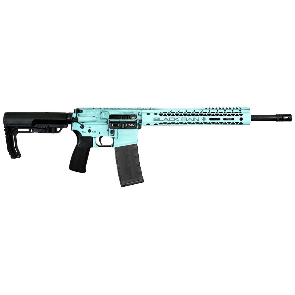 Black Rain Ordnance Spec+ Fusion Rifle 5.56, 16 in (Tiffany Blue Battleworn) 30 rd
