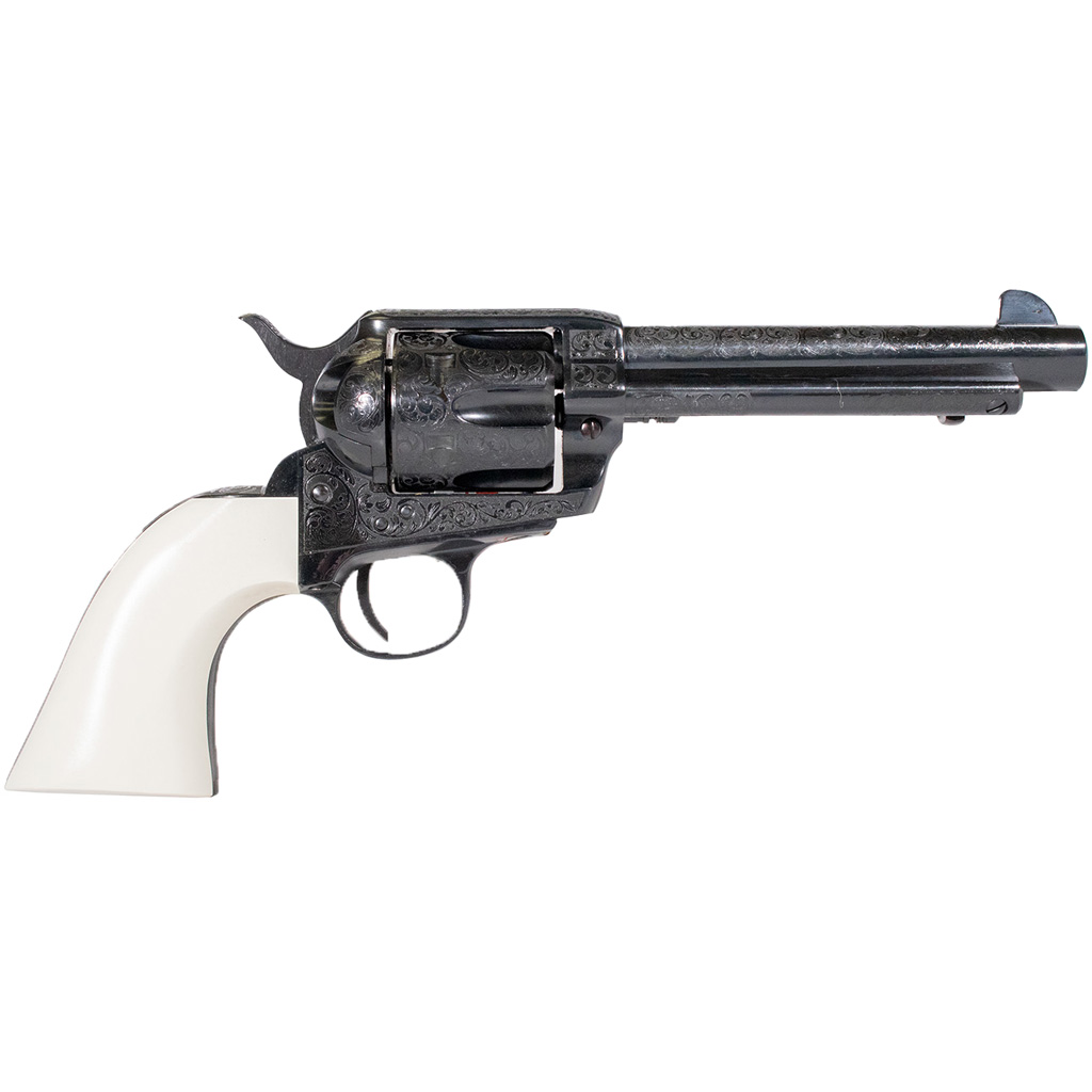 EMF Shootist Revolver .45 Colt 5.5" Engraved Blued Steel with Ivory Grips