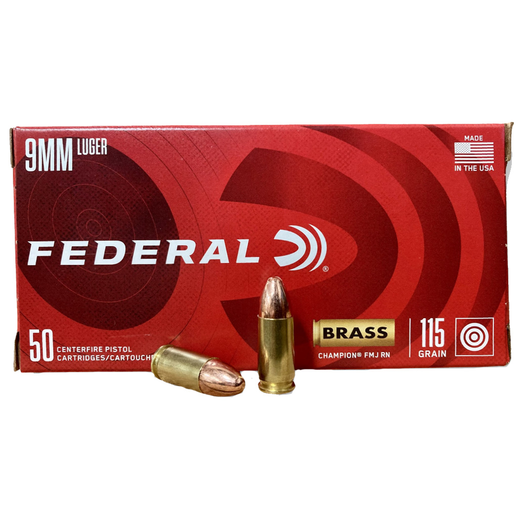 Federal Champion Training 9mm Luger 115 gr FMJ Bulk Ammo (500 Rounds)