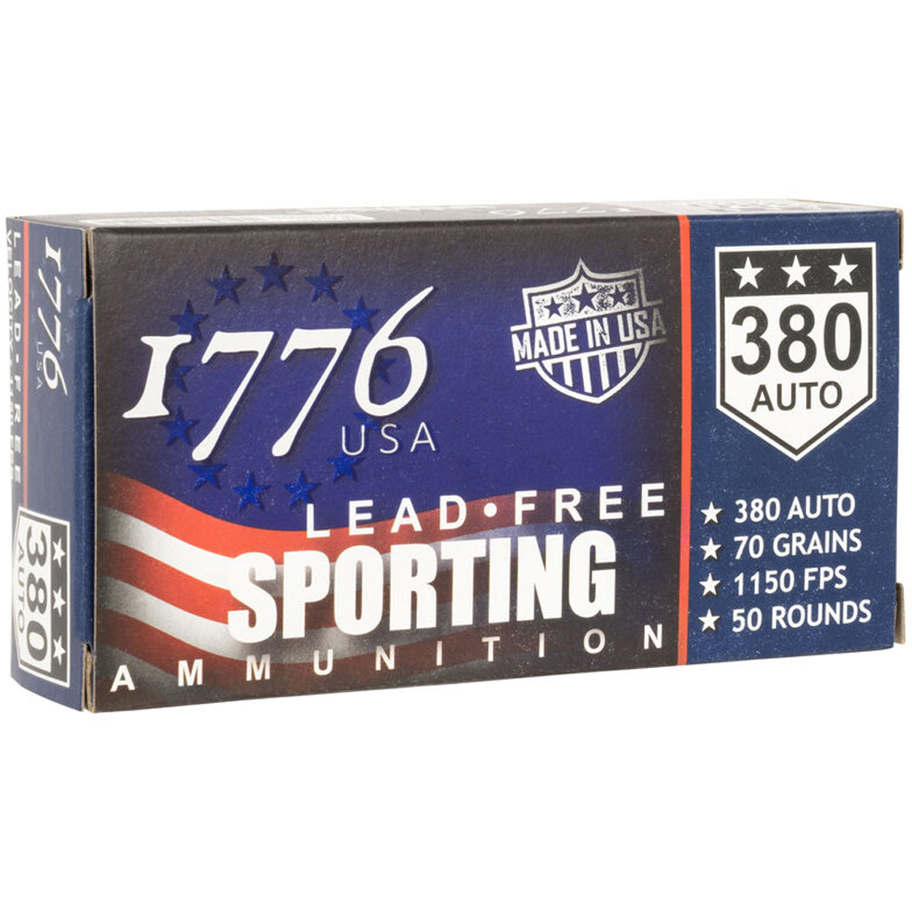 1776 USA Lead Free Sporting Pistol Ammo .380 ACP 70 gr (LFB) 50 rd