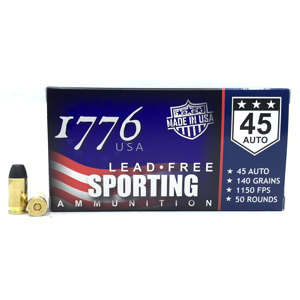 1776 USA 7800C Lead-Free Sporting Pistol Ammo 45 ACP 140 gr LFB (50 rd)
