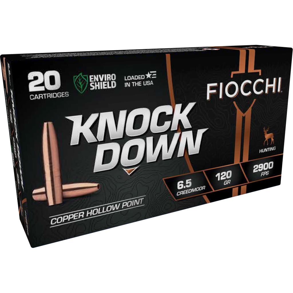 Fiocchi Knock Down Enviro Shield 6.5 Creedmoor Lead-Free Copper HP 120 gr (20 Rounds)