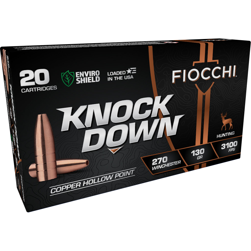 Fiocchi Knock Down Lead Free Copper HP .270 Winchester 130gr (20 Rounds)