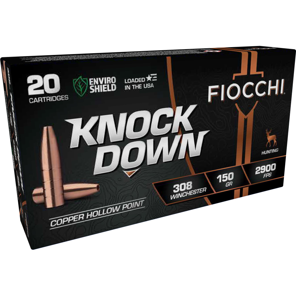 Fiocchi 7800A Knock Down Lead-Free Copper HP .308 Winchester 150gr (20 Rounds)