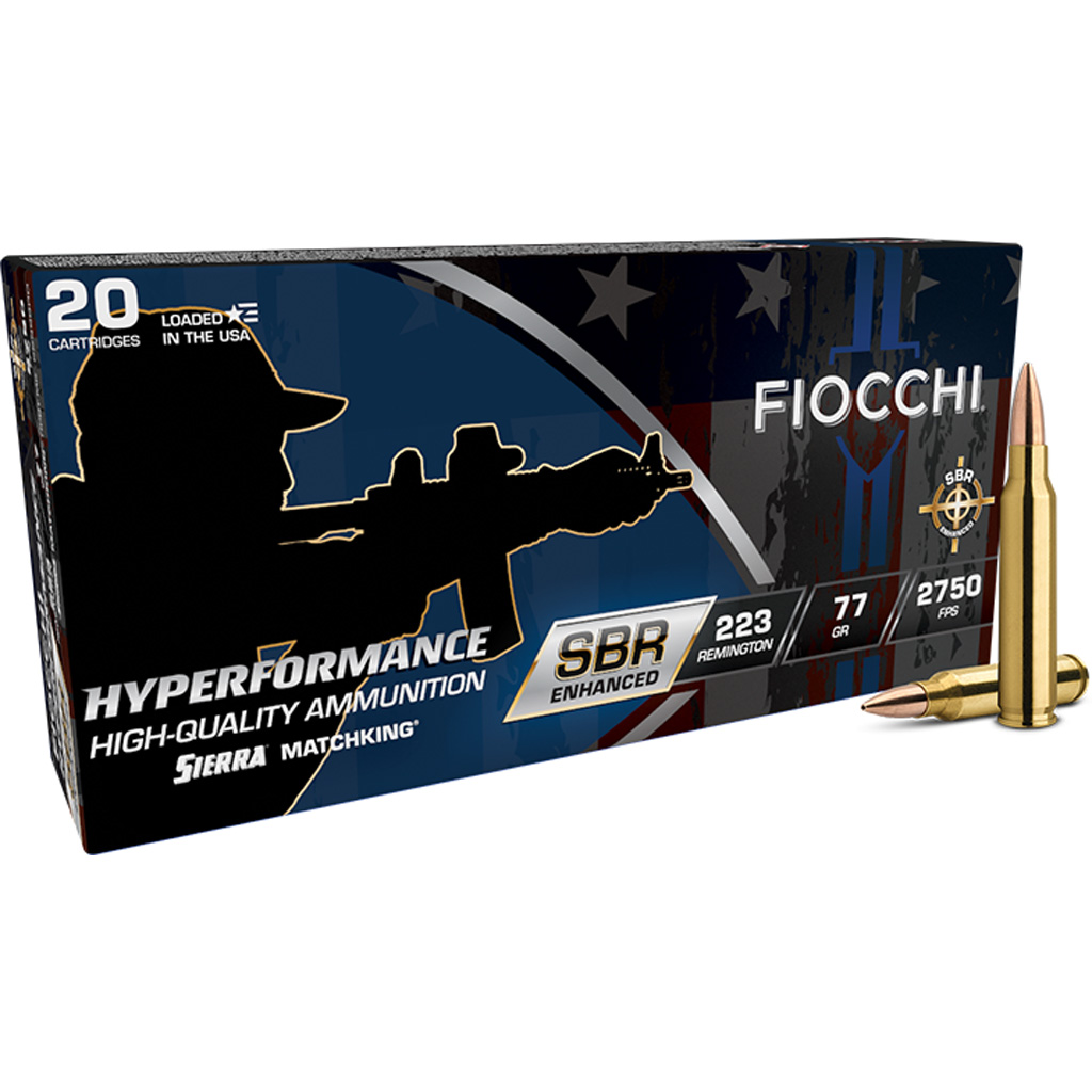 Fiocchi Hyperformance SBR Enhanced .223 Remington 77gr HPBT (20 Rounds)