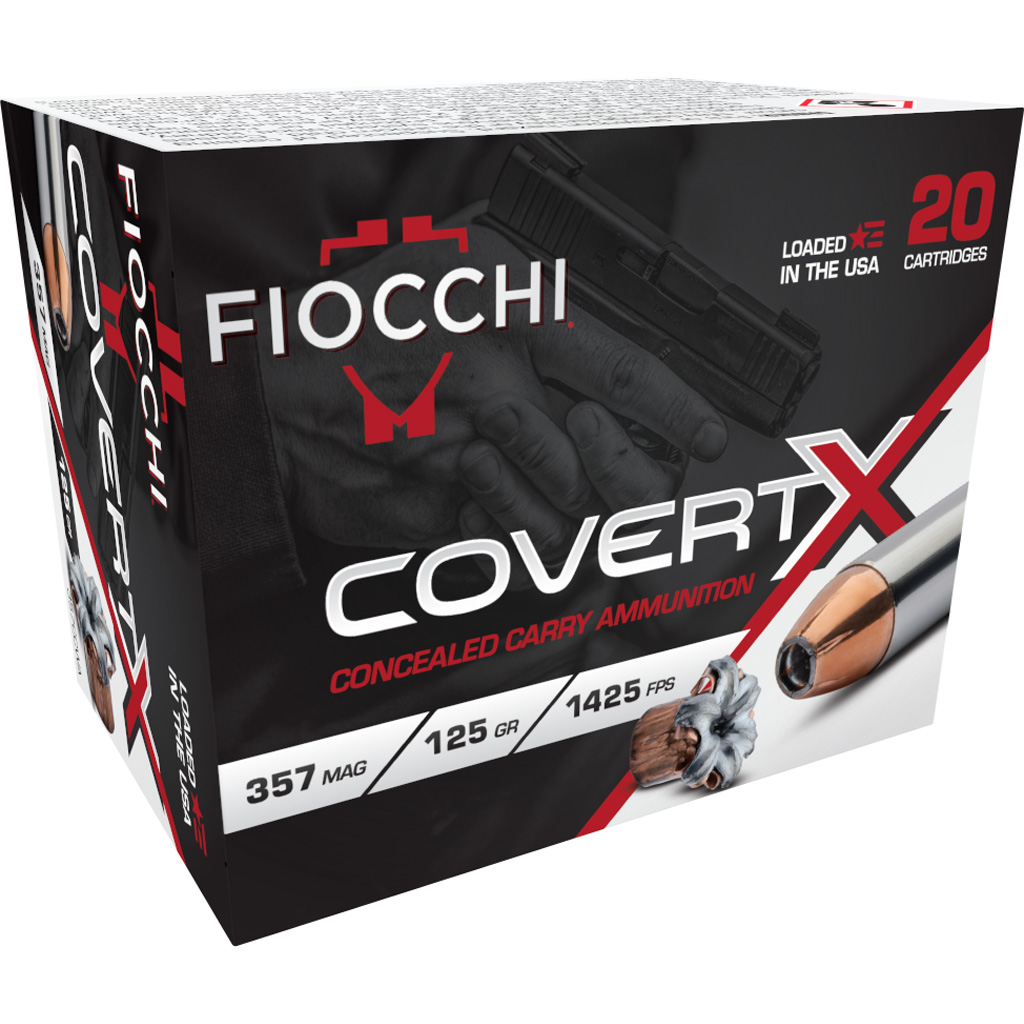 Fiocchi CovertX .357 Magnum 125gr JHP Concealed Carry Pistol Ammunition