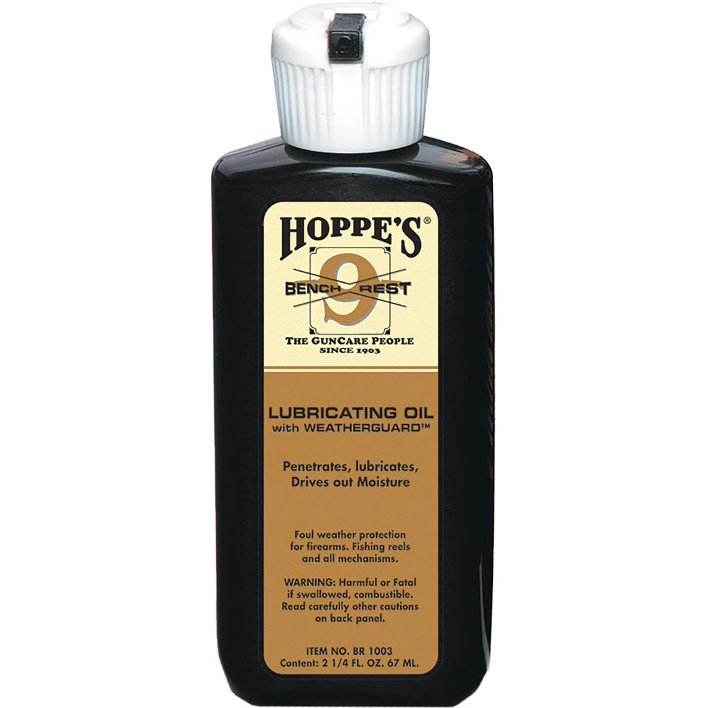 Hoppe's No. 9 Bench Rest Lubricating Oil (BR1003) - 2.25 oz Squeeze Bottle