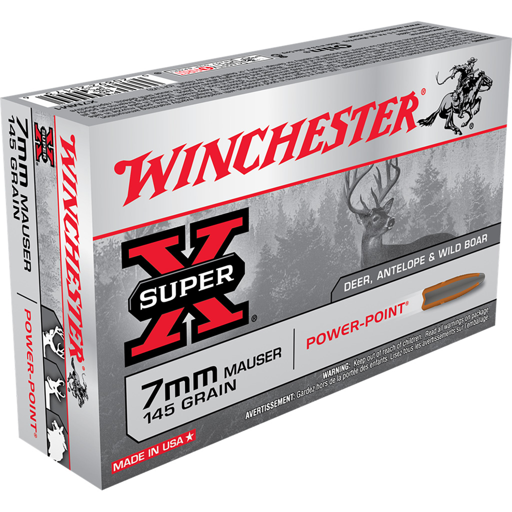 Winchester Super-X Power Point 7mm Mauser 145 gr Centerfire Rifle Ammunition (20 Rounds)