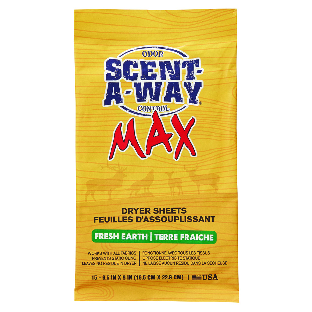 Scent-A-Way 07708 Max Dryer Sheets - Earth (15 Pack)