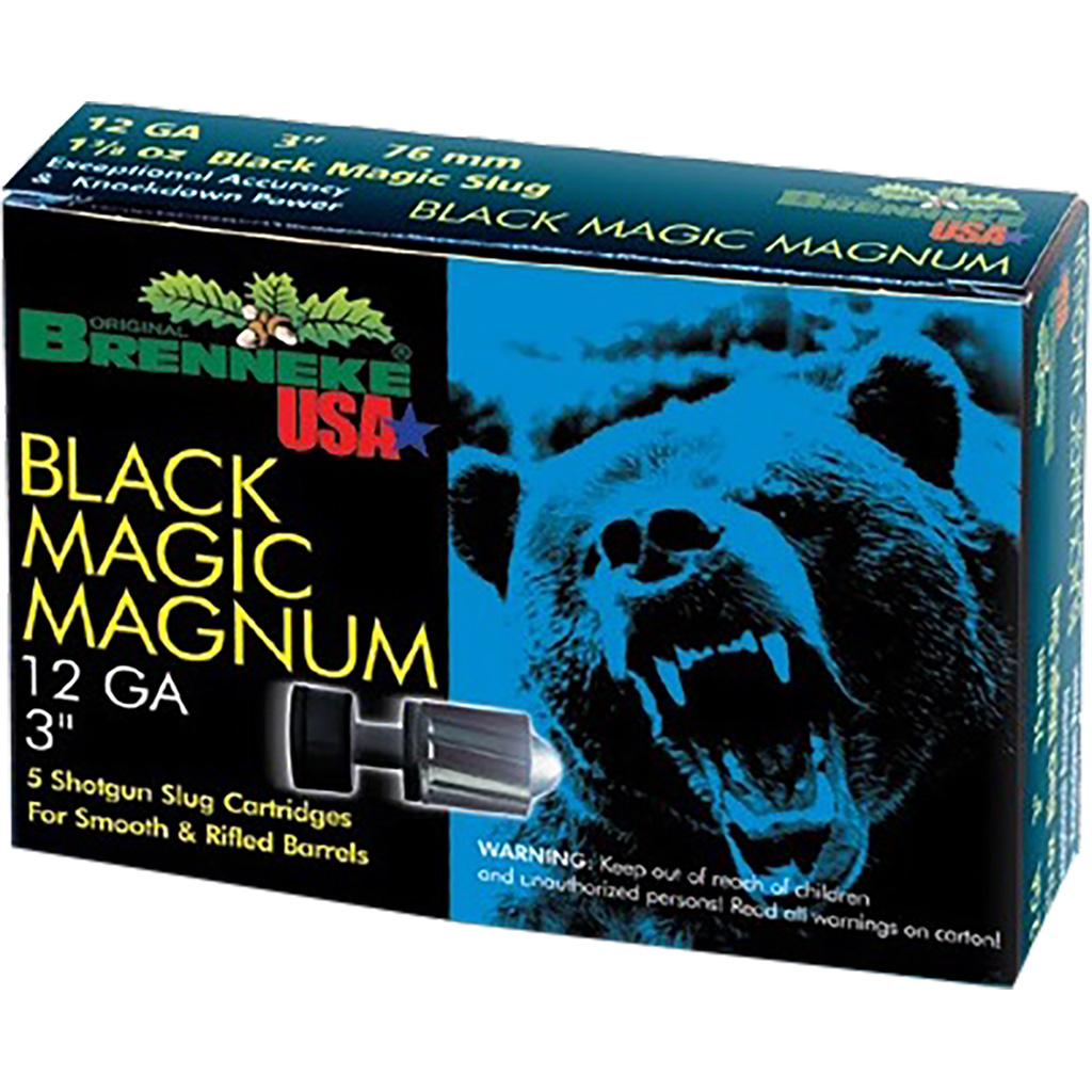Brenneke Black Magic Magnum 12 Gauge 3 in 602 gr Rifled Slug Ammo (5-Round)