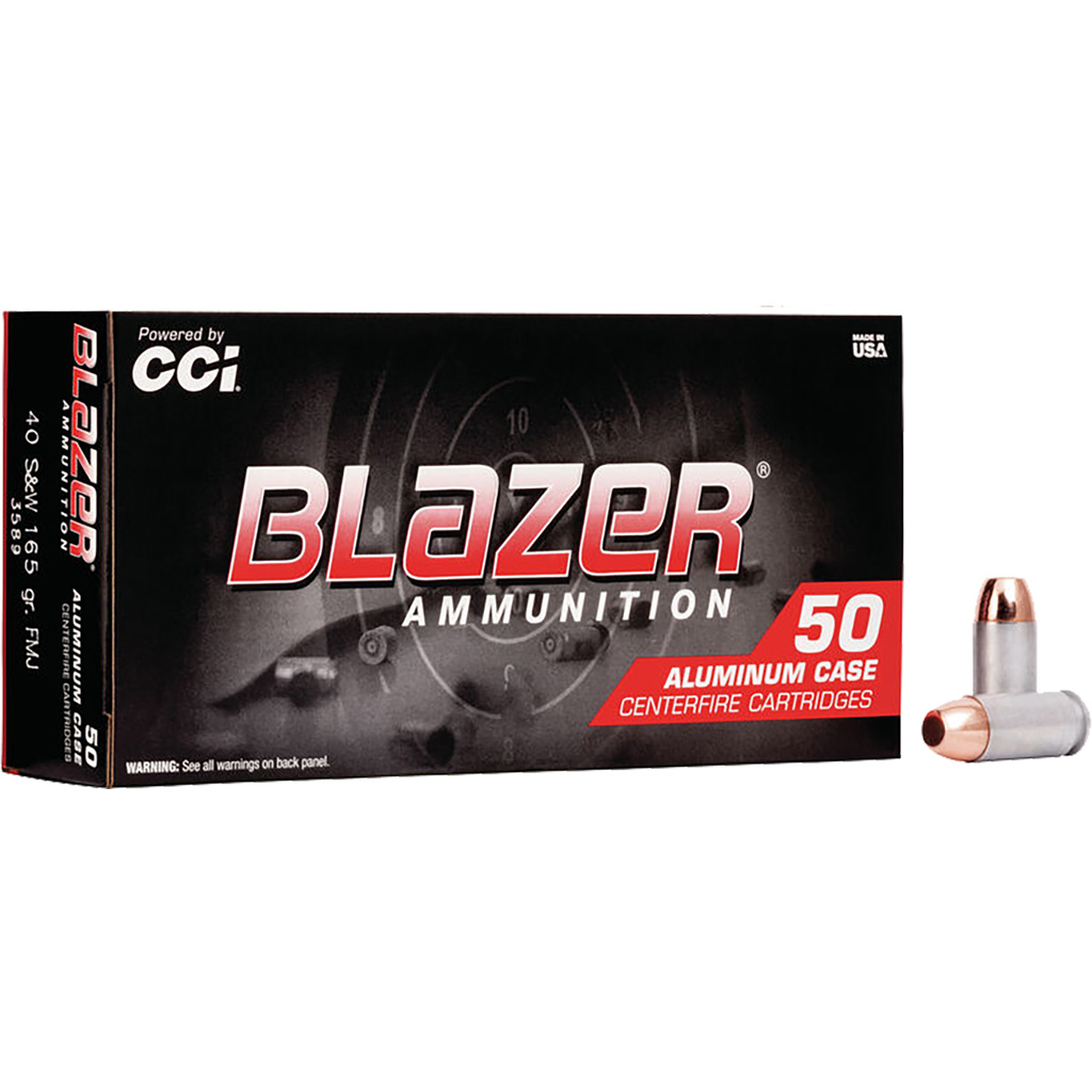 CCI Blazer .40 S&W 165gr TMJ 50rd Ammo