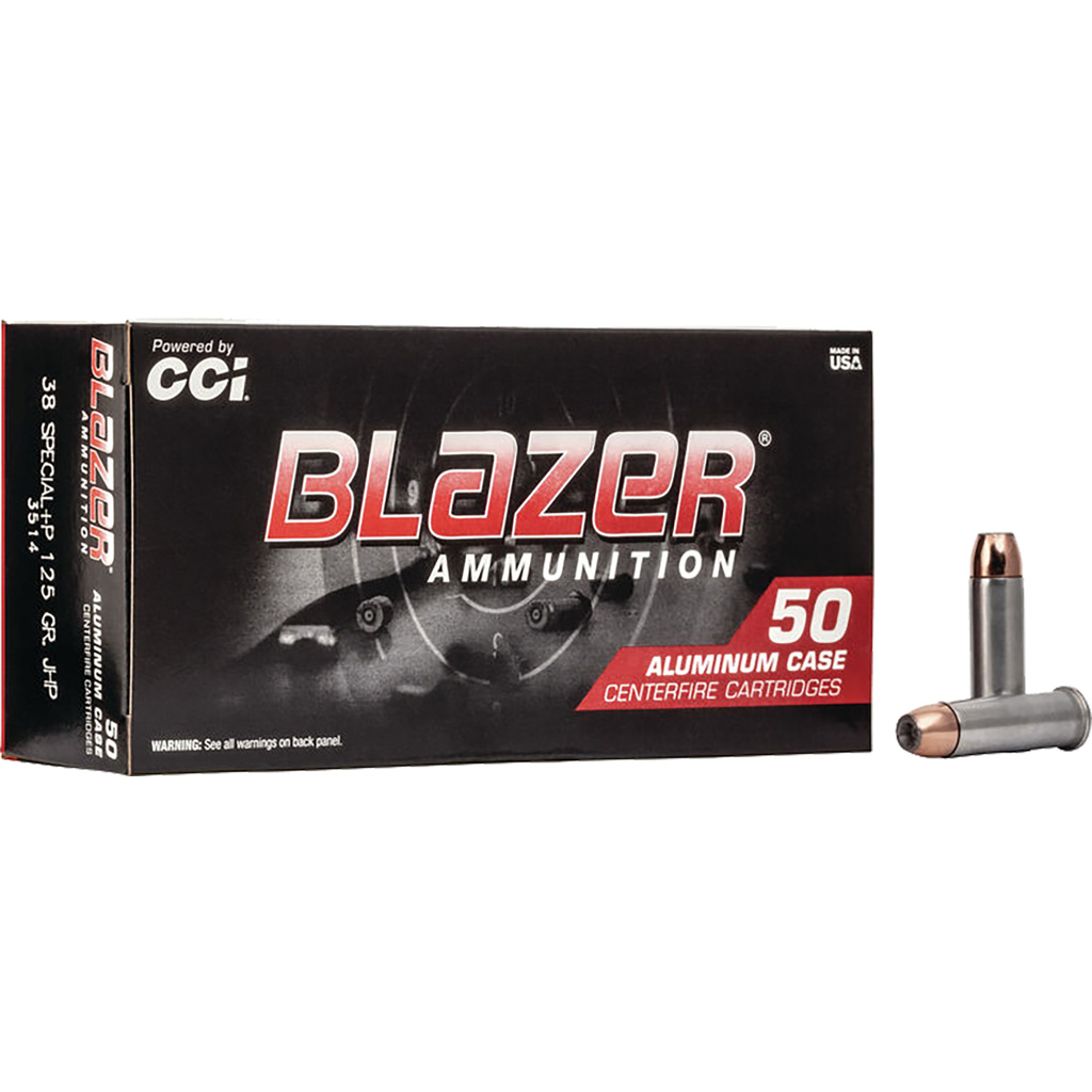 CCI Blazer .38 Special +P 125gr JHP Pistol Ammo (50 Rounds)