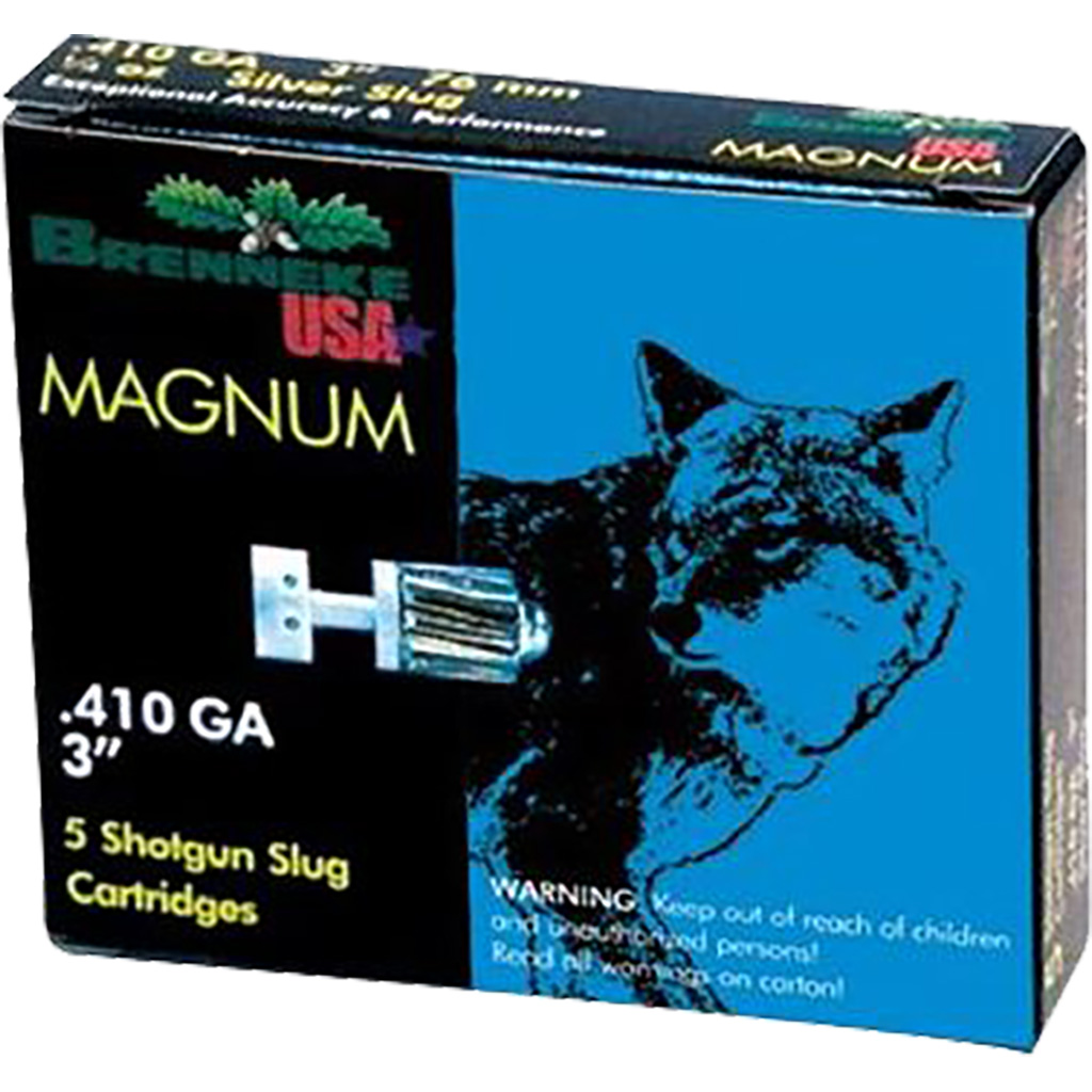 Brenneke SL-4103M Magnum 410 Gauge 3 in 1/4 oz 109 gr Slug Ammunition (5 Rounds)