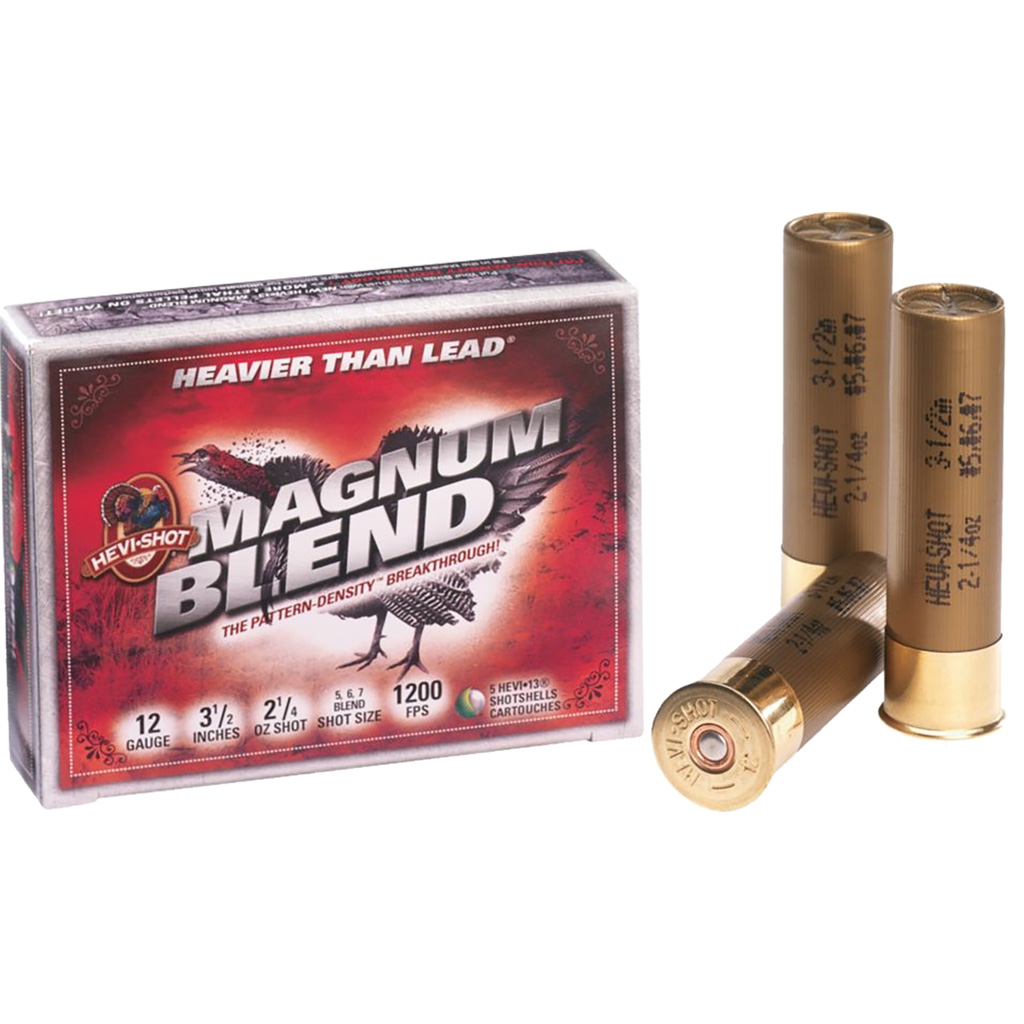 HEVI-SHOT HS41205 Magnum Blend 12 Gauge 3.5" Turkey Shotshells