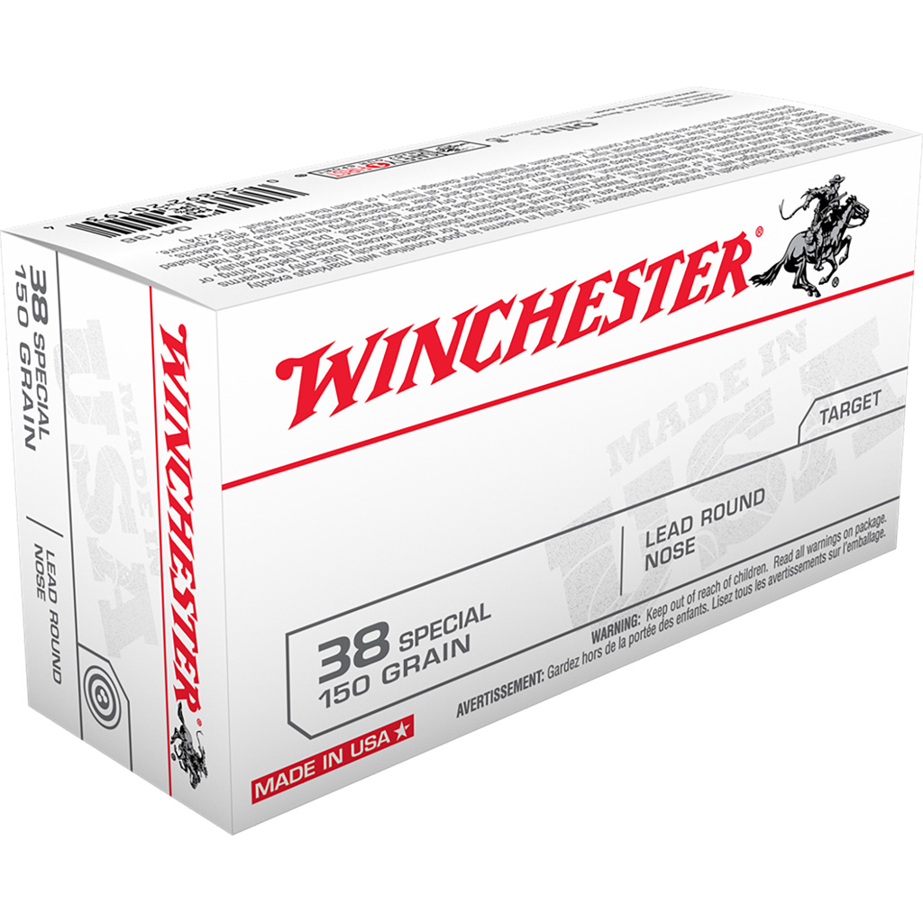 Winchester USA Q4196 .38 Special 150-Grain Lead Round Nose Handgun Ammunition