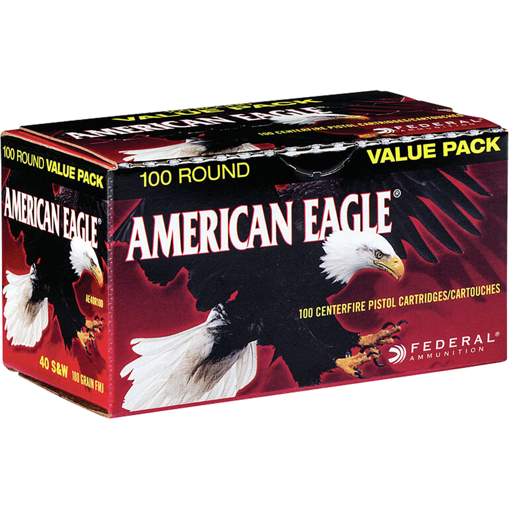 Federal American Eagle .40 S&W 180 gr FMJ Handgun Ammo (100 Rounds)