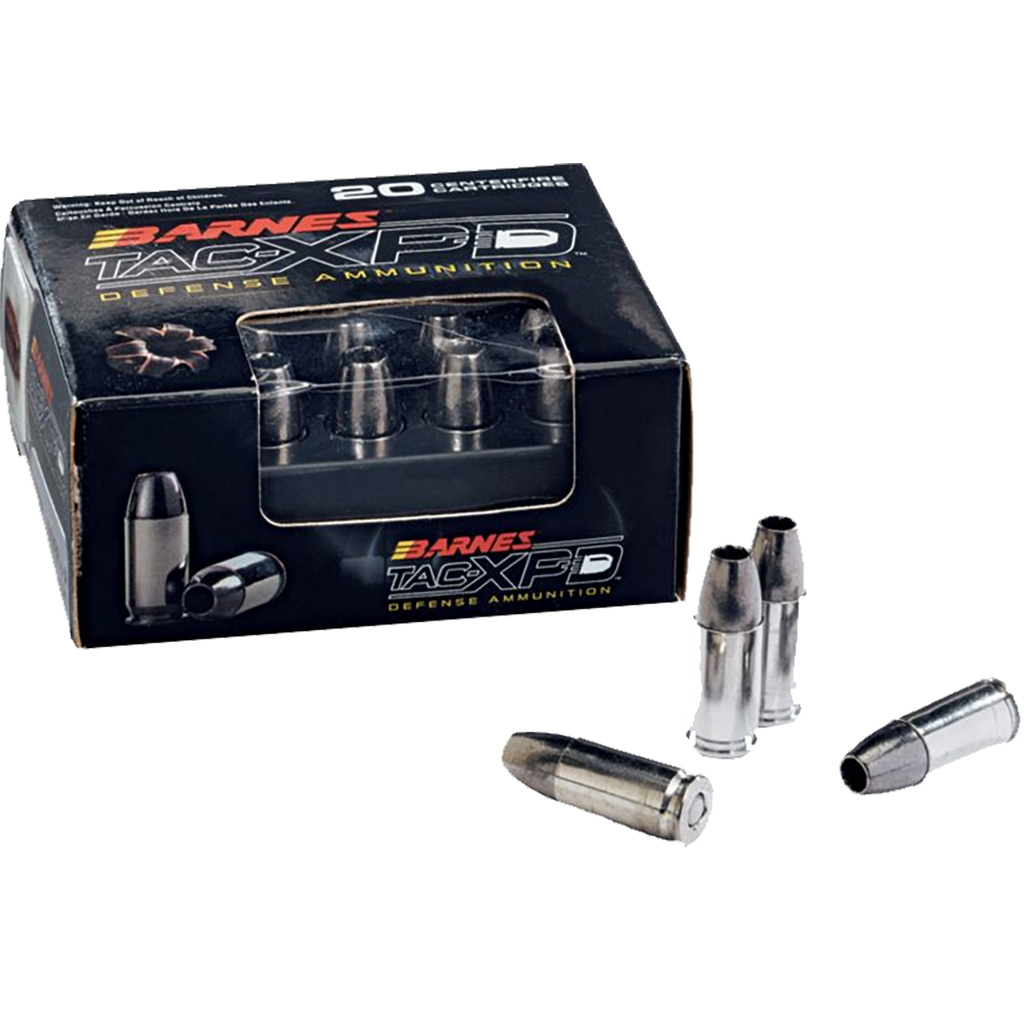 Barnes TAC-XPD Defense .40 S&W 140gr JHP Lead-Free Handgun Ammunition (20/Box)