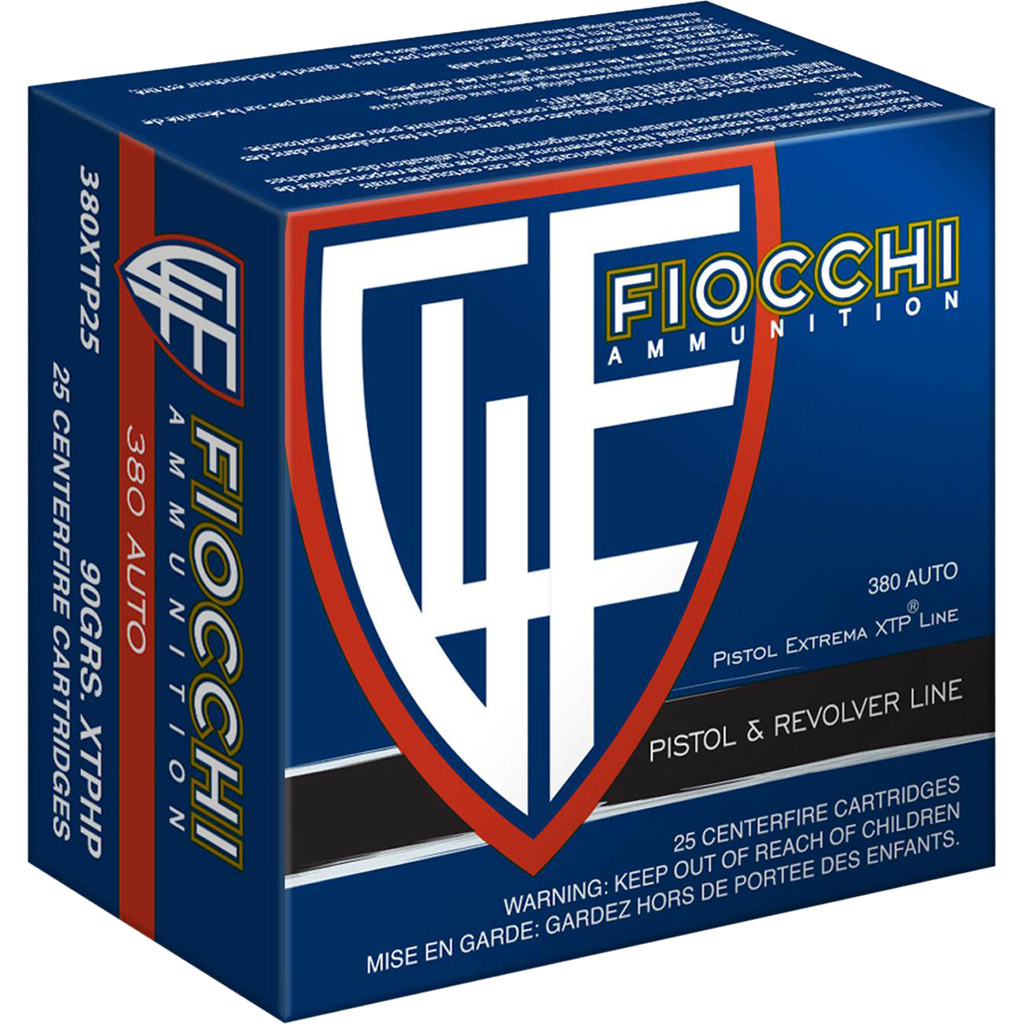 Fiocchi .380 Auto Extrema 90 Grain XTP Hollow Point (Box of 25)