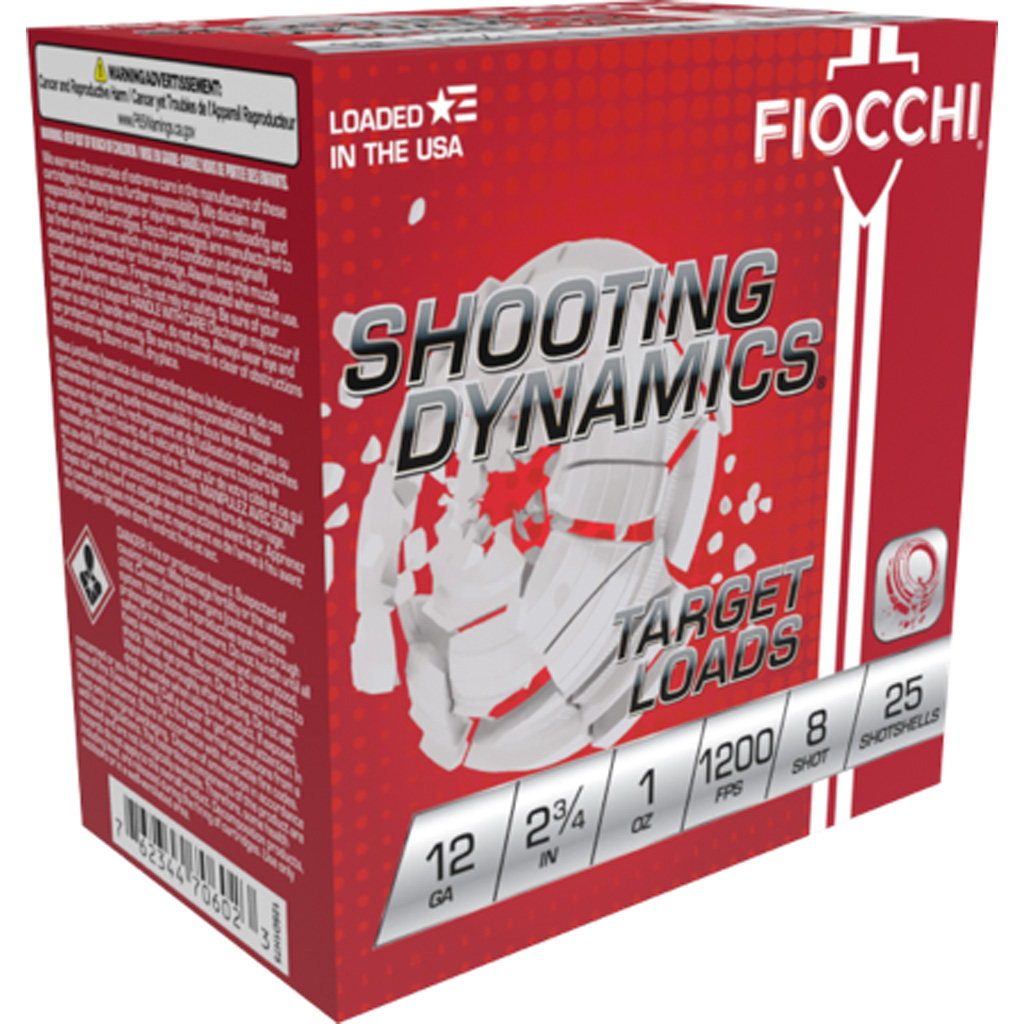 Fiocchi Shooting Dynamics AMO 12 Gauge 2.75" 1 oz #8 Lead Shotshell (25 Rounds)