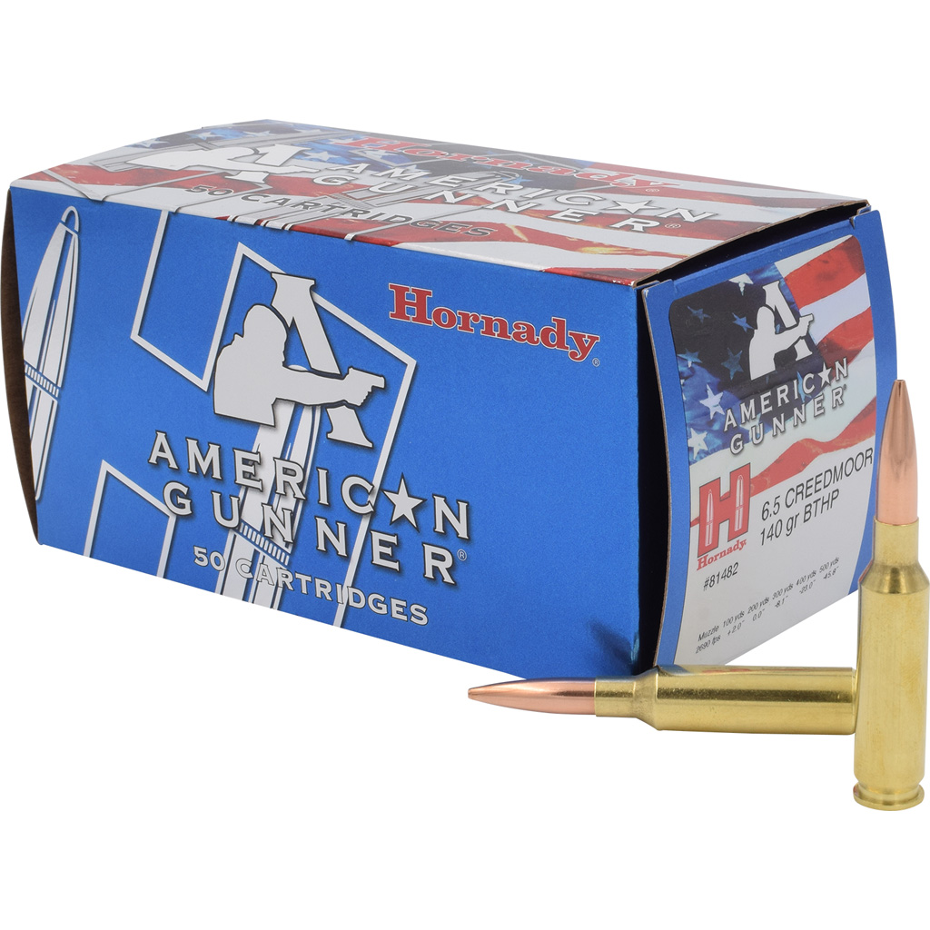 Hornady American Gunner 6.5 Creedmoor 140gr BTHP Rifle Ammo