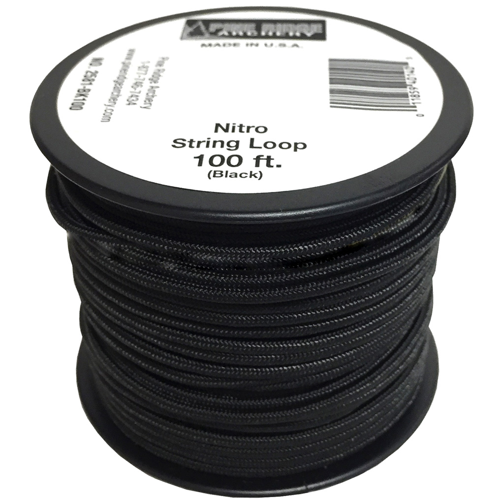 Pine Ridge 1600D Nitro String Loop Black 100 ft.