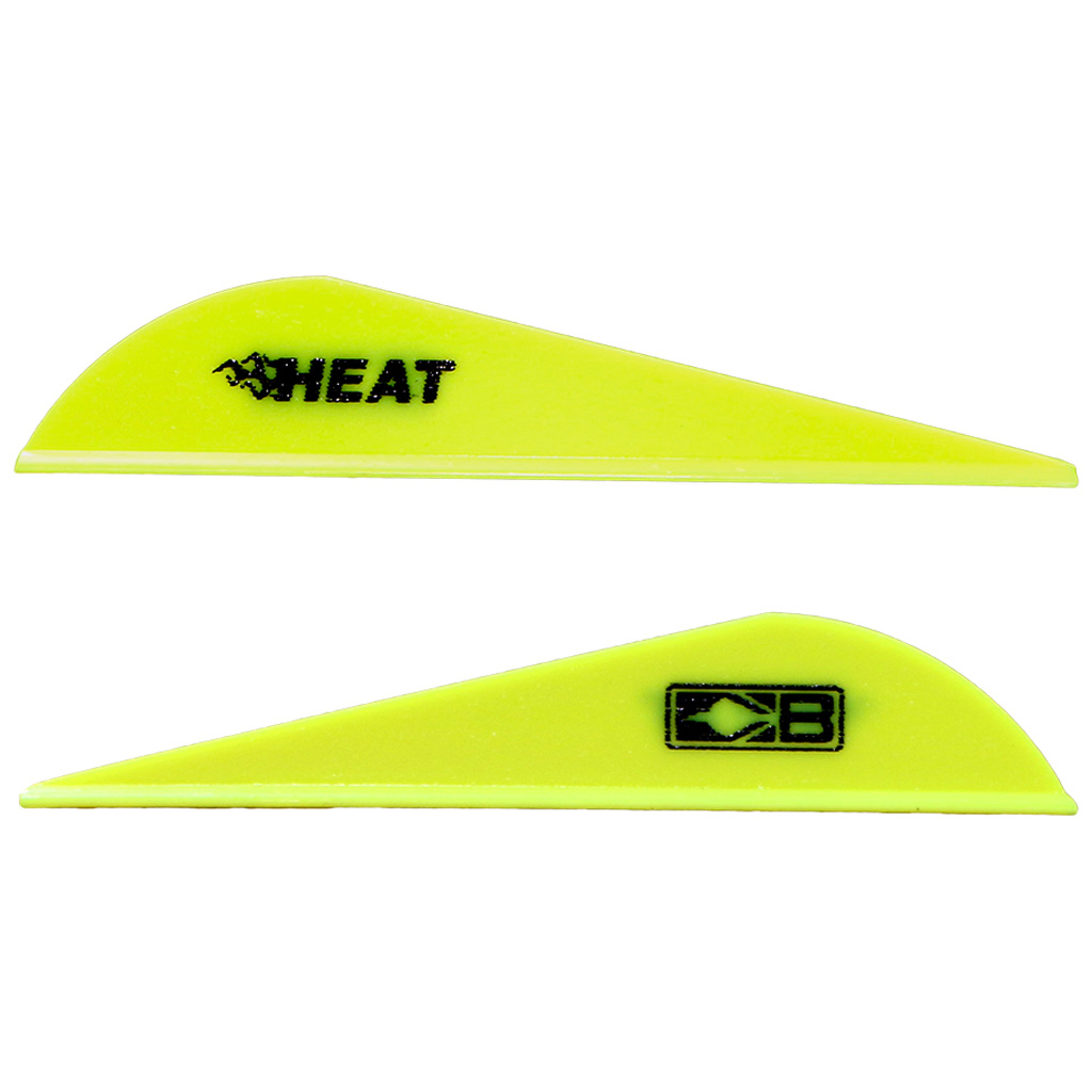 Bohning Heat Vane 2.5" Solid Neon Yellow 36-Pack